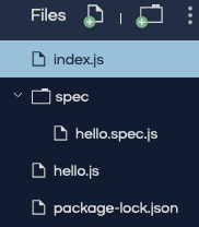 File tree for test project